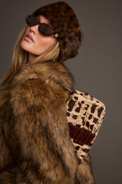 Chalet Leopard Faux Fur Headband | 12th Tribe