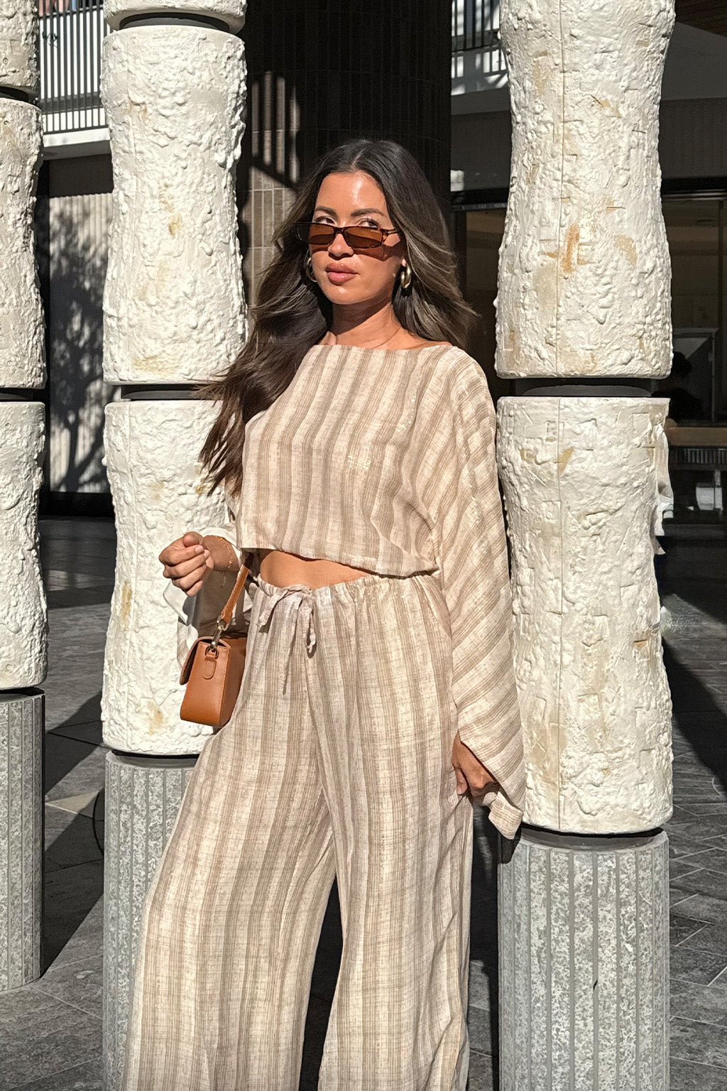 Clear Breeze Striped Chiffon Top