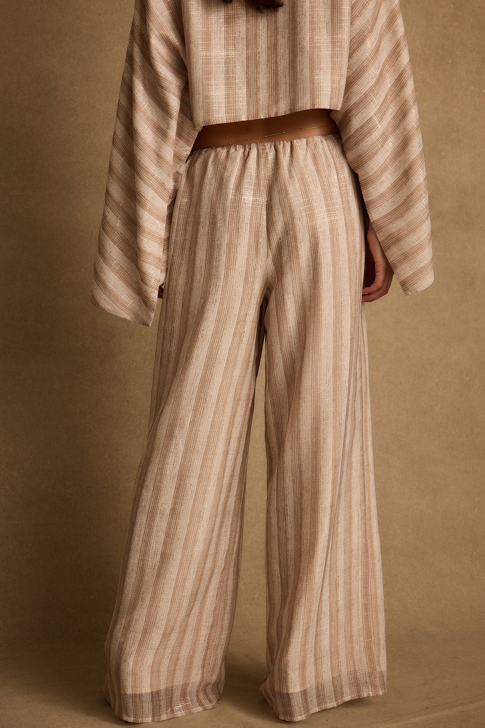 Clear Breeze Striped Chiffon Pants