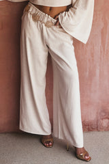 Clear Breeze White Linen Pants