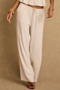 Clear Breeze White Linen Pants