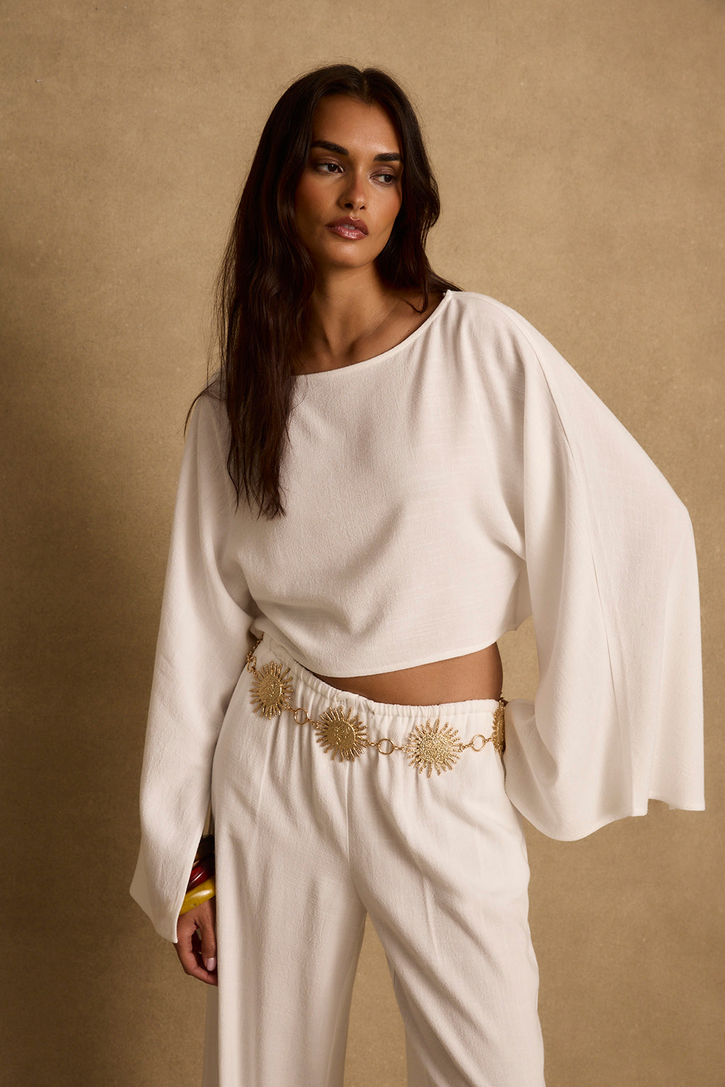 Clear Breeze White Linen Top | 12th Tribe