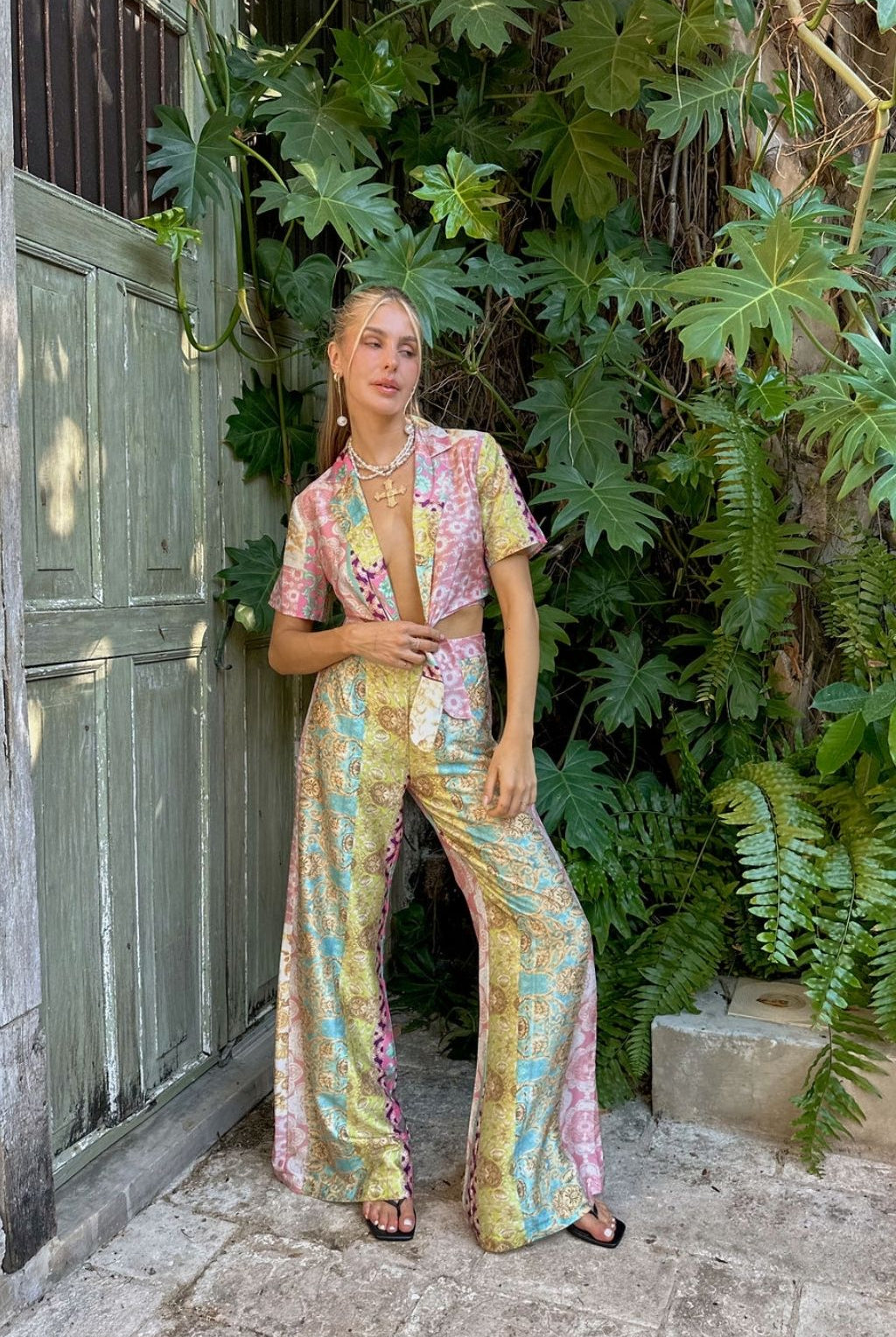 Gold Standard Sage Jacquard Dress