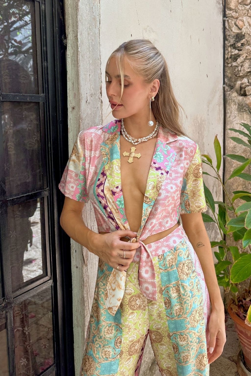 Gold Standard Sage Jacquard Dress