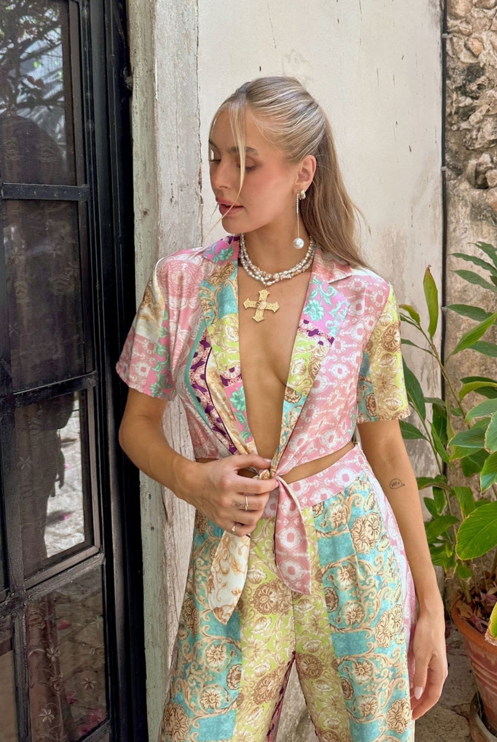 Gold Standard Sage Jacquard Dress