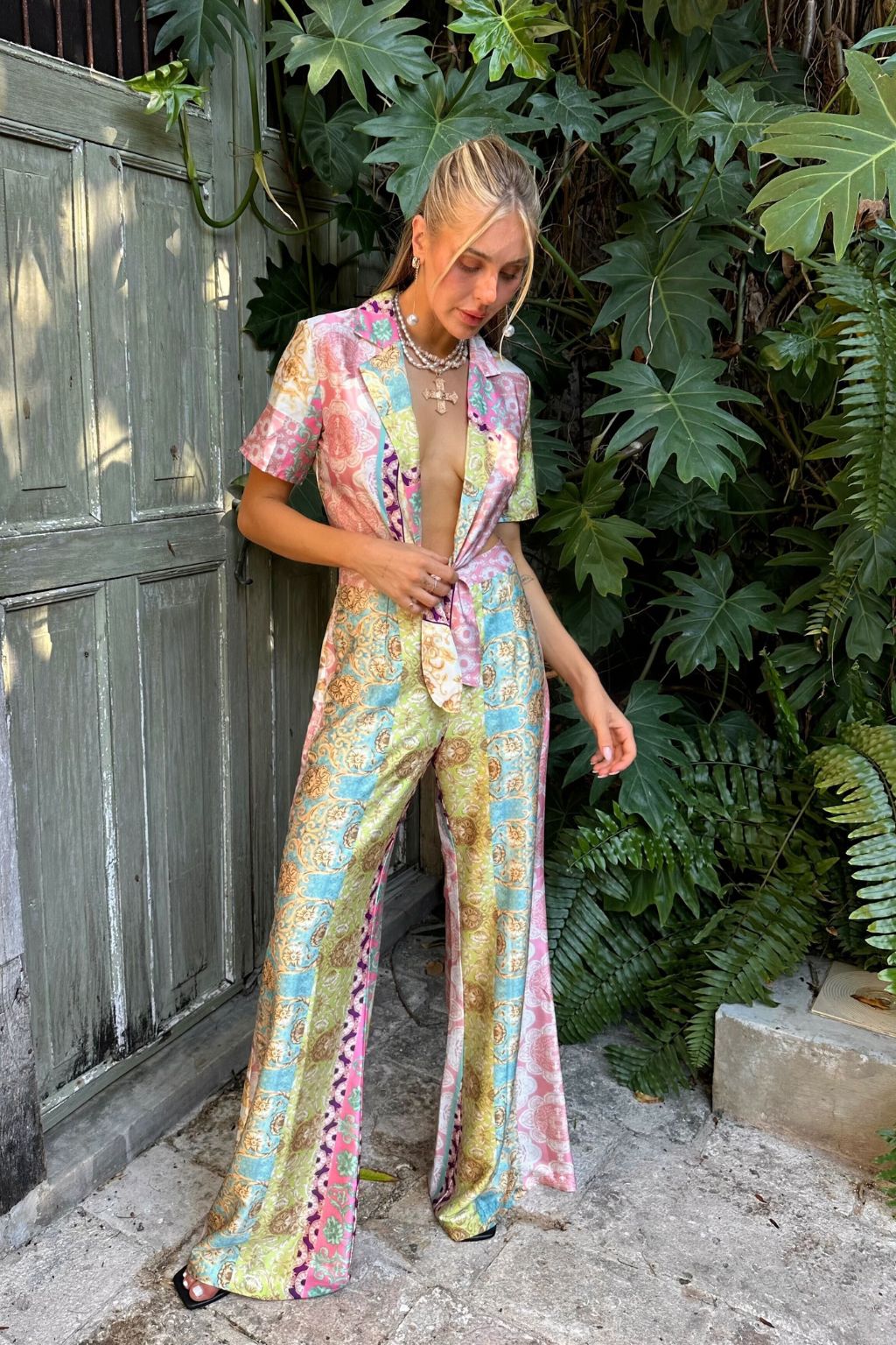 Gold Standard Sage Jacquard Dress