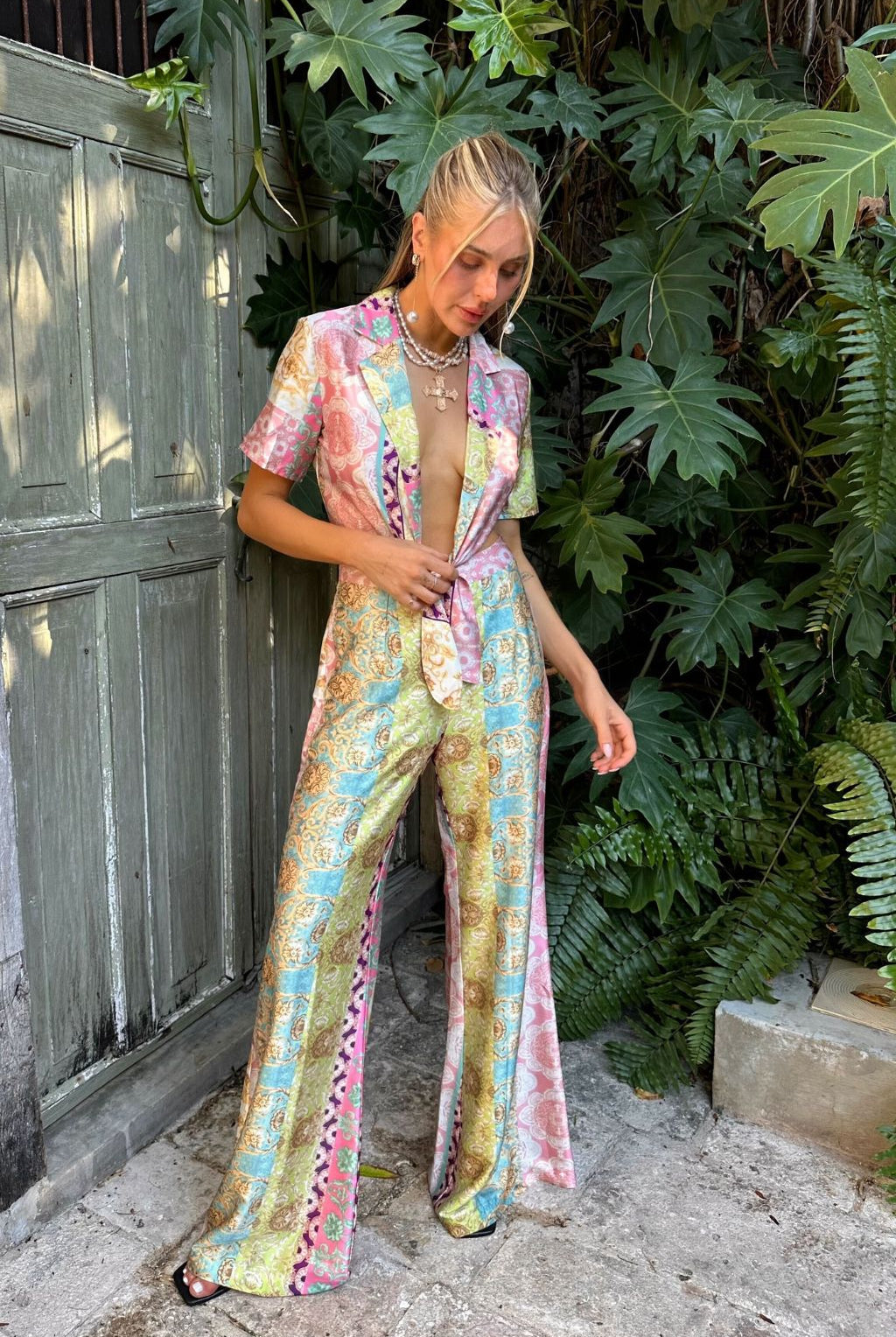 Gold Standard Sage Jacquard Dress
