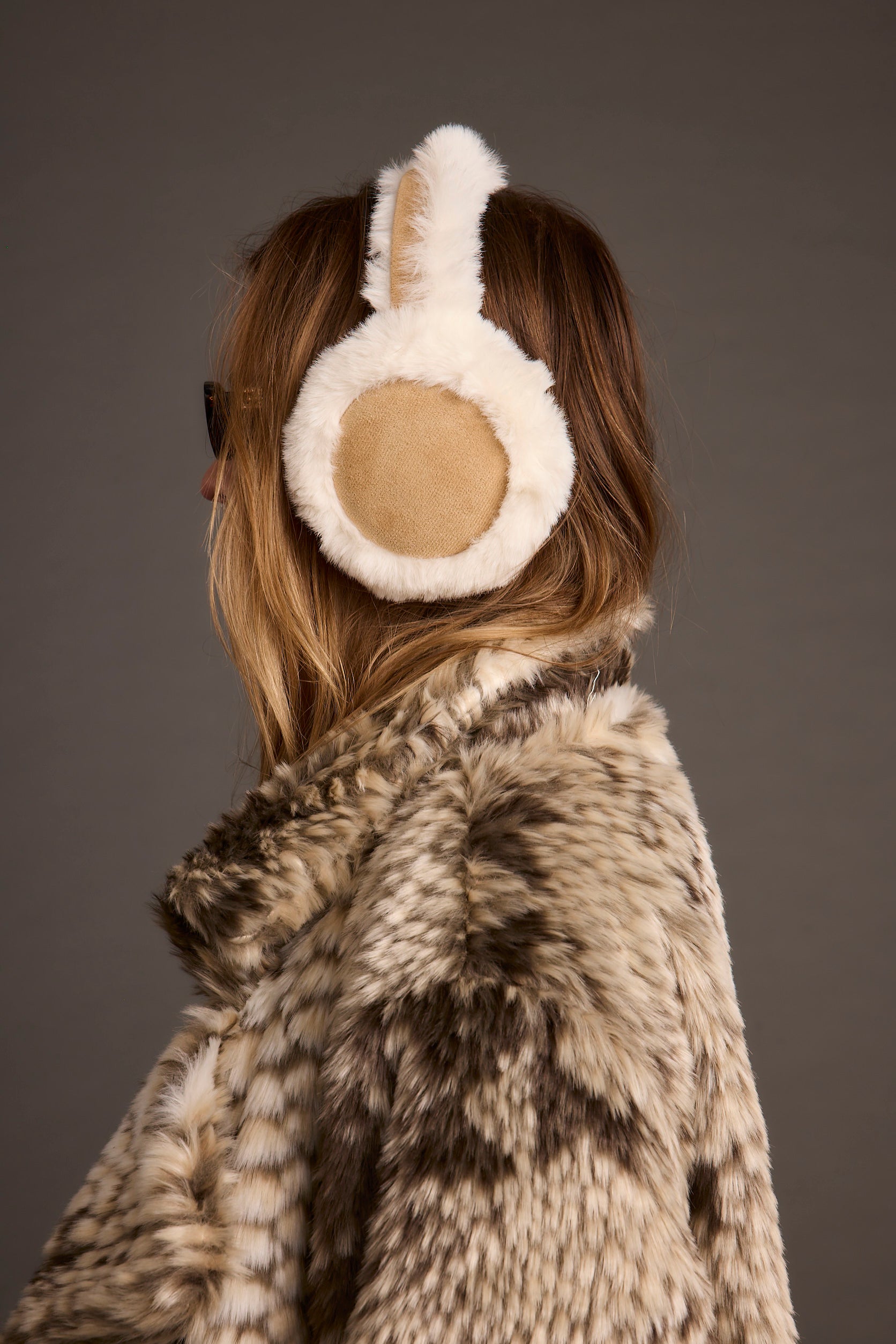 Crystal Ivory Faux Fur Ear Muffs
