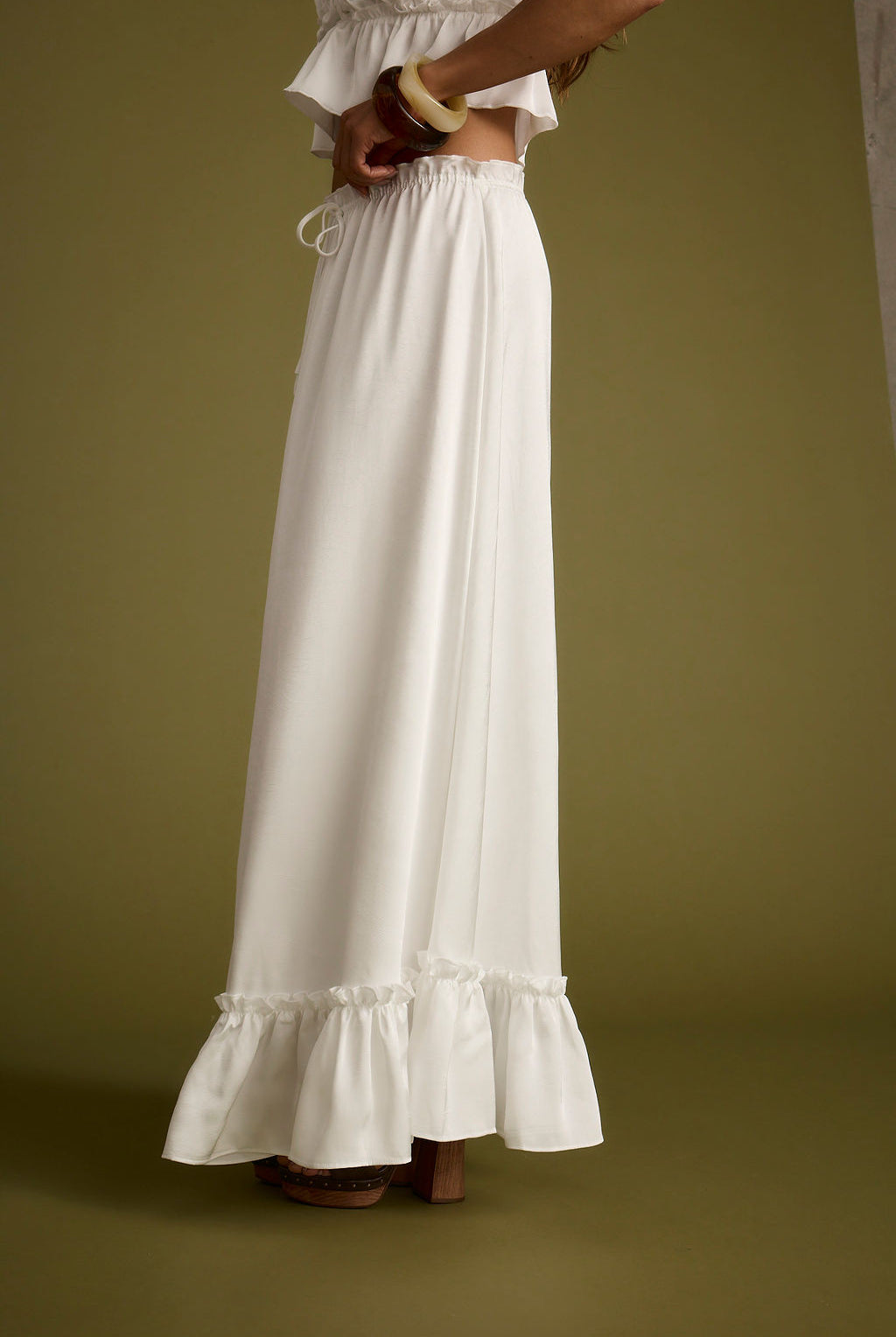 Dahlia Brown Maxi Skirt