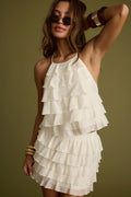 Dayana Ivory Ruffle Mini Skirt