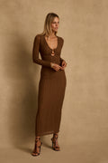 Dorado Mocha Maxi Dress