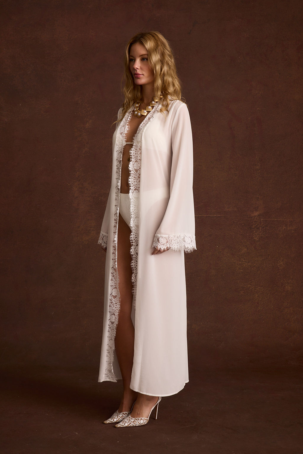 Dove White Bridal Robe
