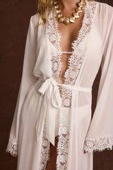 Dove White Bridal Robe