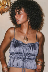 Dahlia Slate Satin Tank