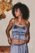 Dahlia Slate Satin Tank