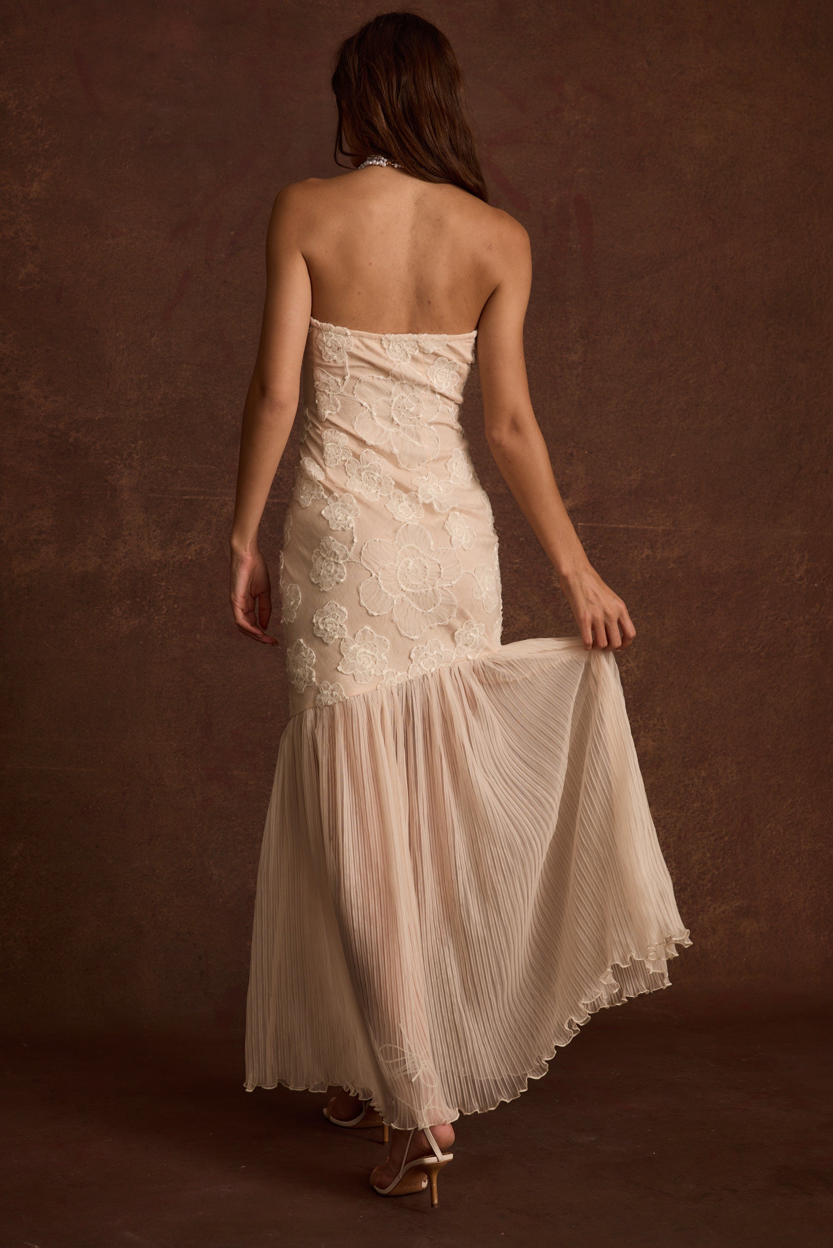 Daylight Blush Embroidered Maxi Dress