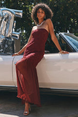 Daylight Mulberry Embroidered Maxi Dress