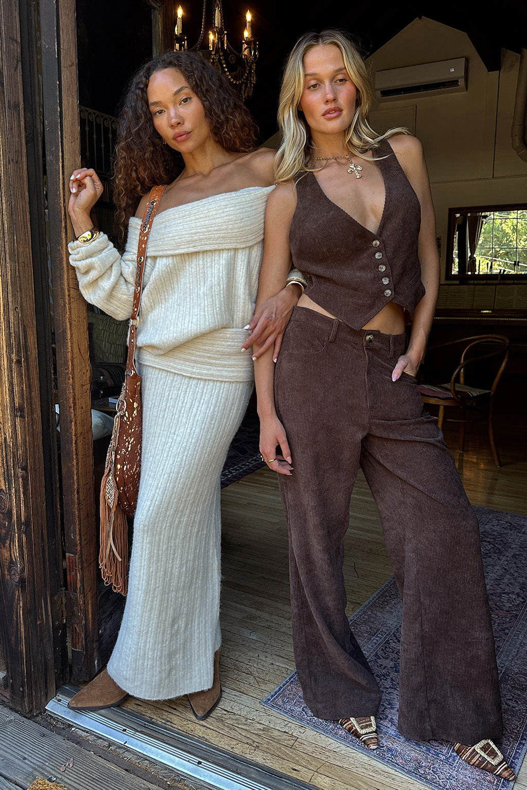 Pamela Beige Sweater Maxi Skirt