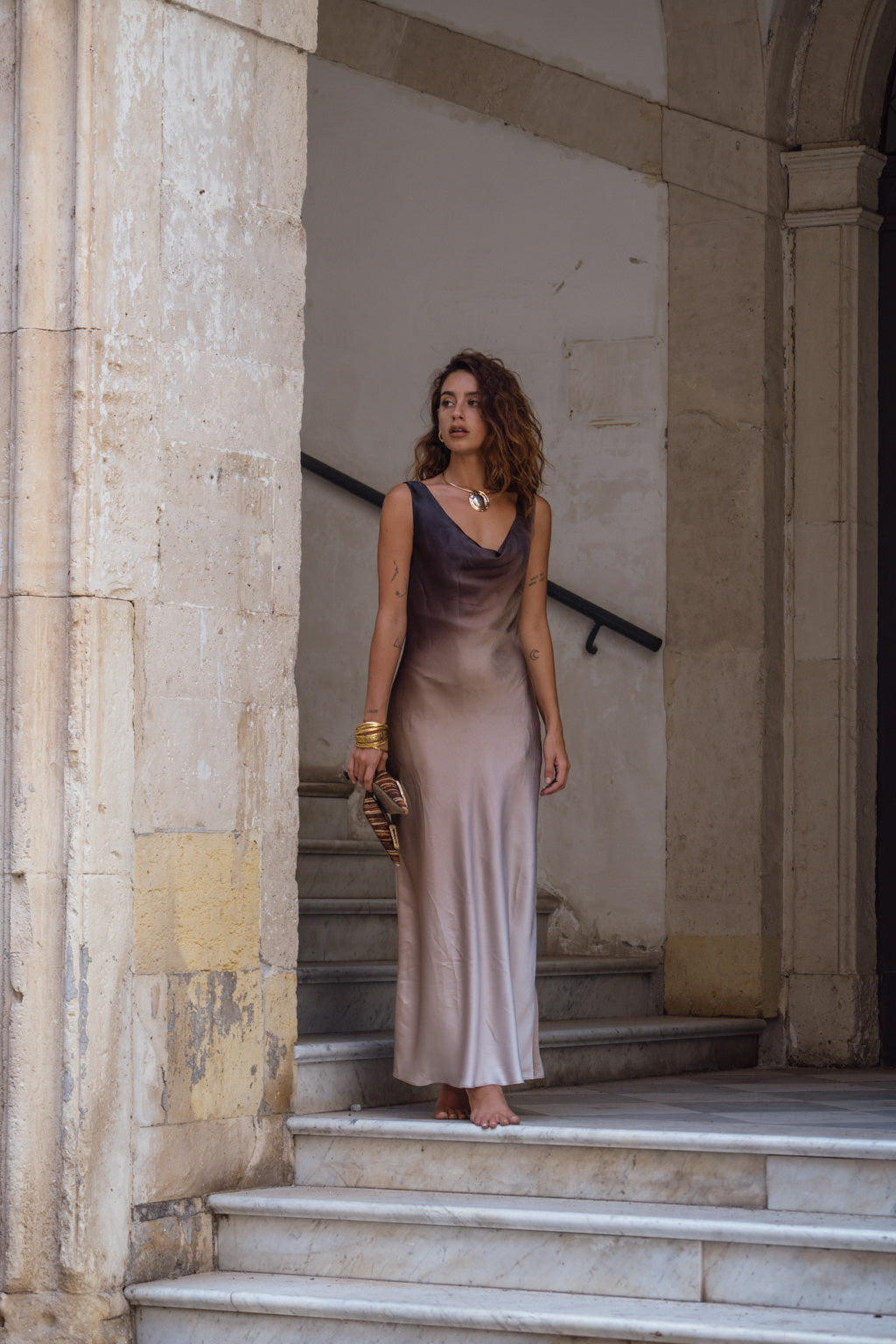 dolce mocha ombre cowl neck maxi dress 12th Tribe | Dresses | 2th Tribe Dolce Mocha Ombre Cowl Neck Maxi Dress