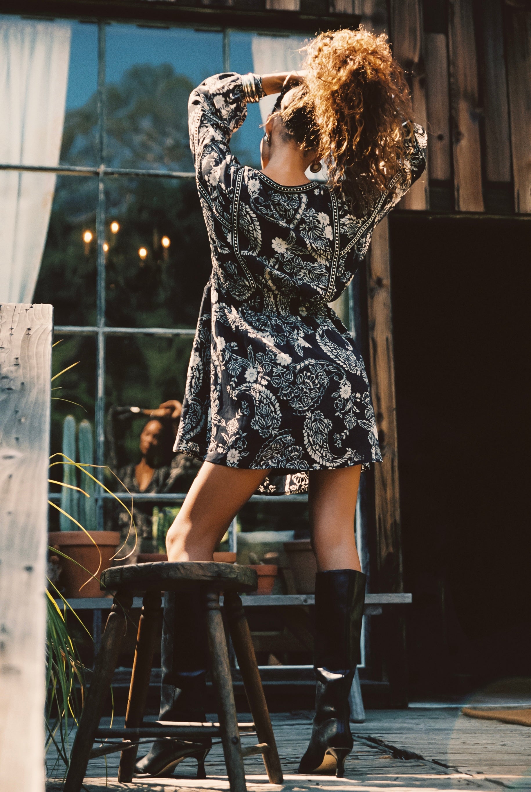 Donna Black And White Floral Mini Dress - XS Size - Women's Dresses - 12th Tribe Donna Black And White Floral Mini Dress - XS Size - Women's Dresses - 12th Tribe