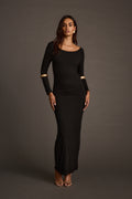 Elena Black Maxi Dress