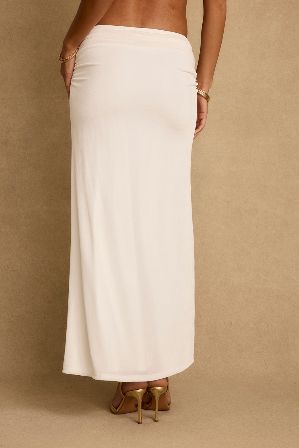 Emmeline White Maxi Skirt