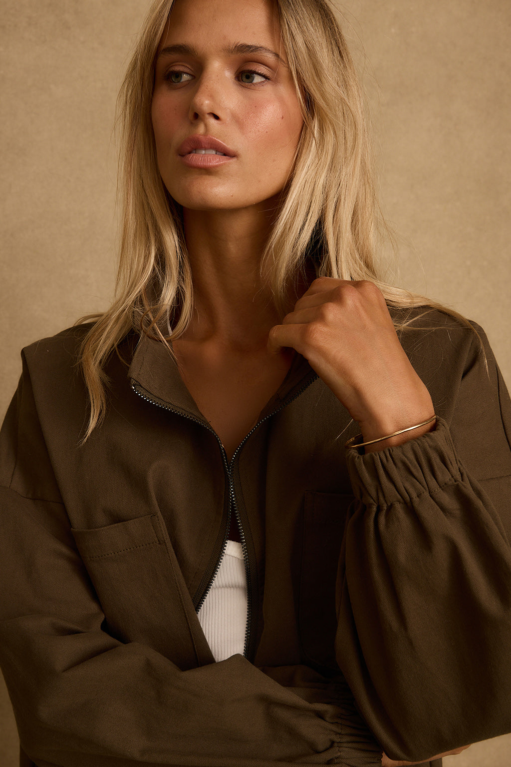 Fairfax Olive Canvas Relaxed Fit Utility Jacket