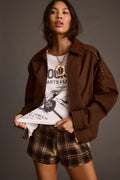 Fairfax Studded Canvas Relaxed Fit Utility Jacket
