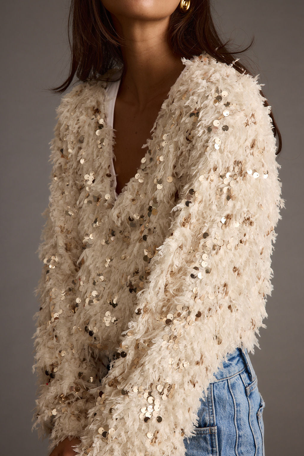 Fallon Sequin Long Sleeve Top