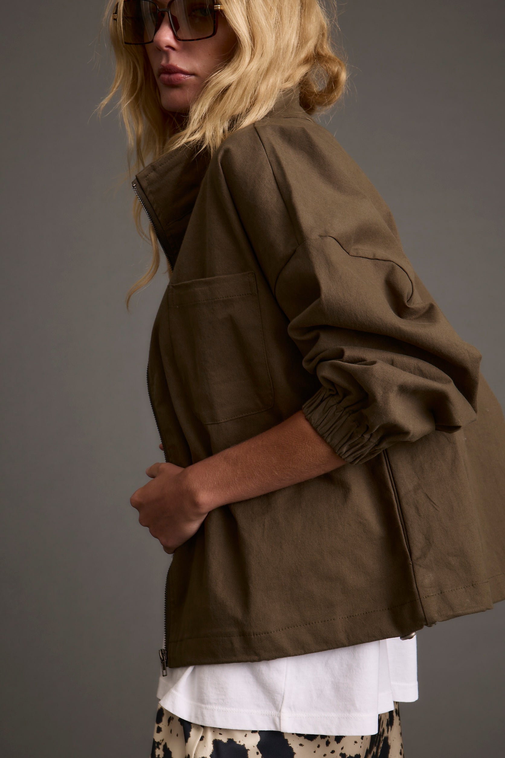 Fairfax Olive Canvas Relaxed Fit Utility Jacket