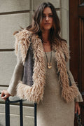 Felicity Mocha Vegan Leather Vest