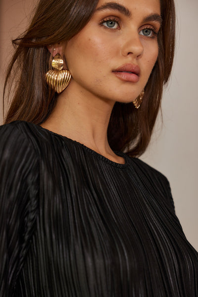 Amara Gold Heart Earrings