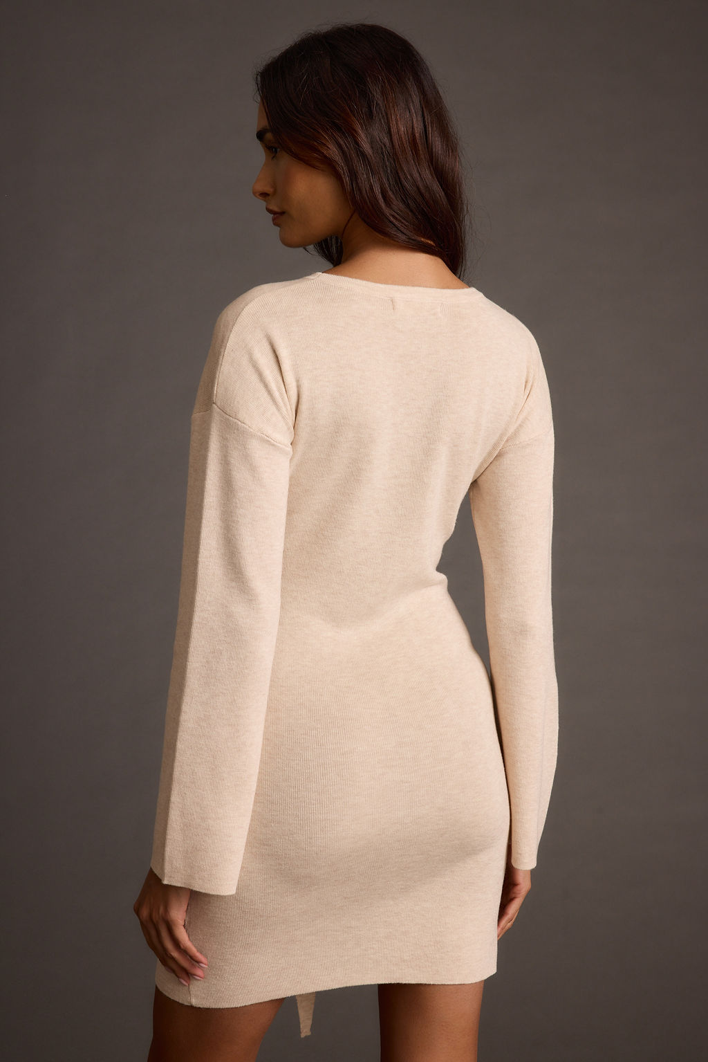 Grayden Cream Belted Mini Dress