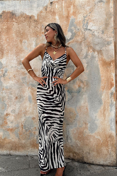 Maxi Dress Zara Zebra Jurk Zahara Maxi Dress (Brown Zebra), XL Maxi Dress Zara Zebra Jurk Zahara Maxi Dress (Brown Zebra), XL