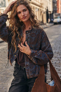 Gina Denim Paisley Embroidered Jacket