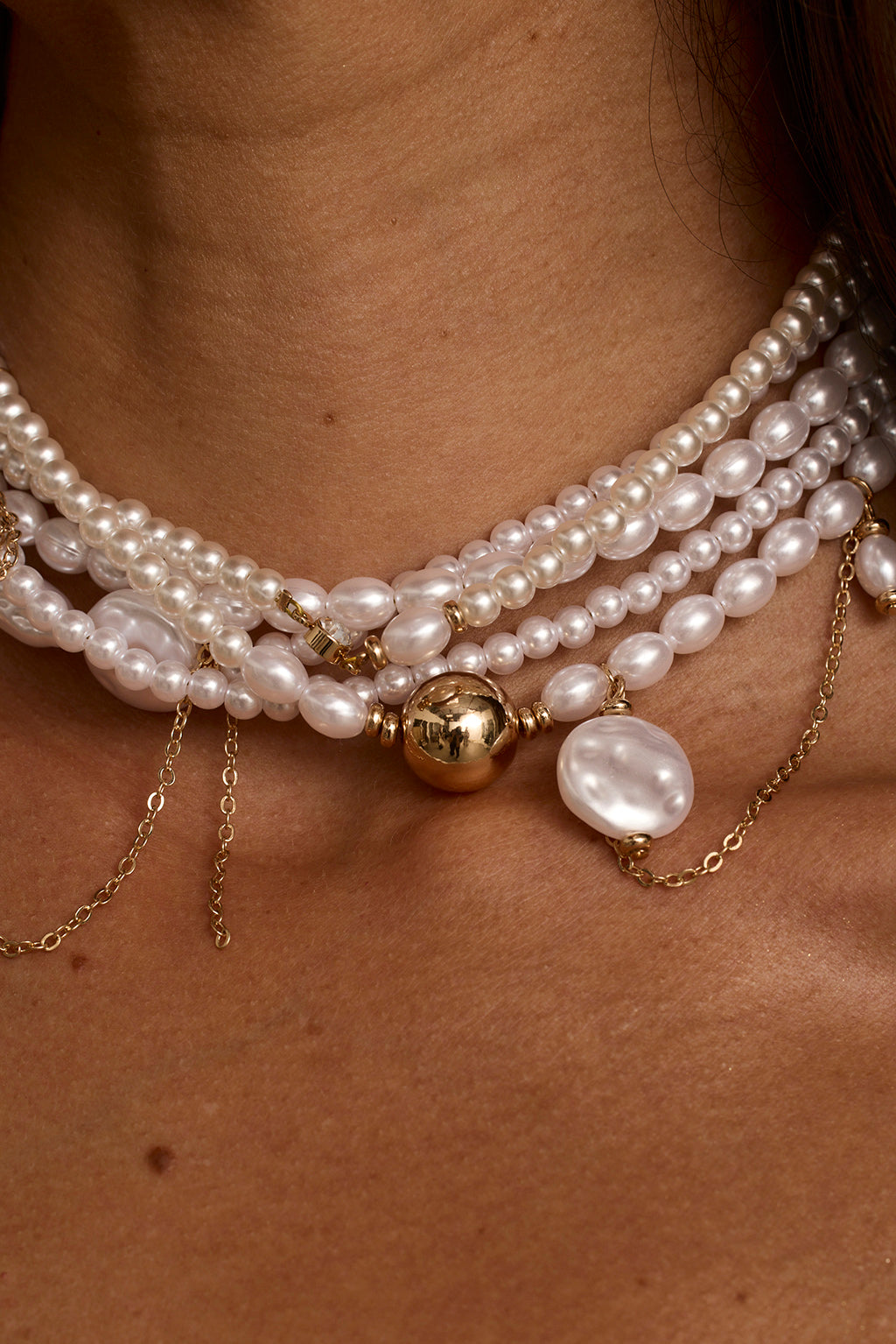 Guilded Drift Pearl Choker