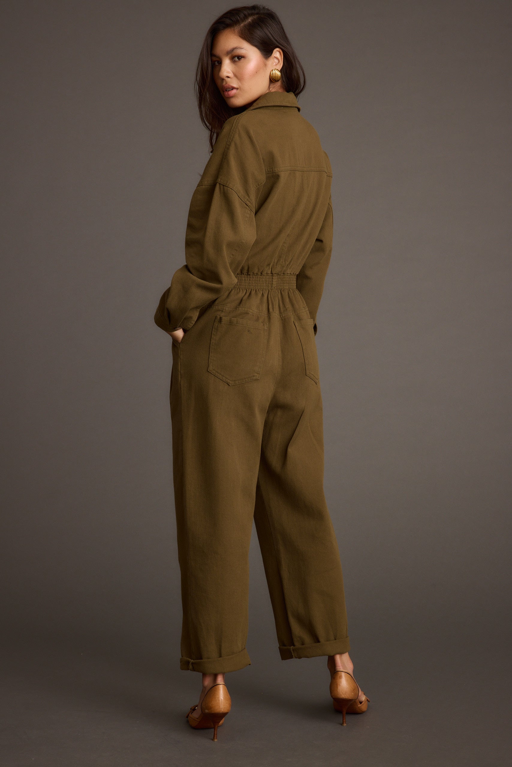 Hendrix Olive Straight Leg Jumpsuit