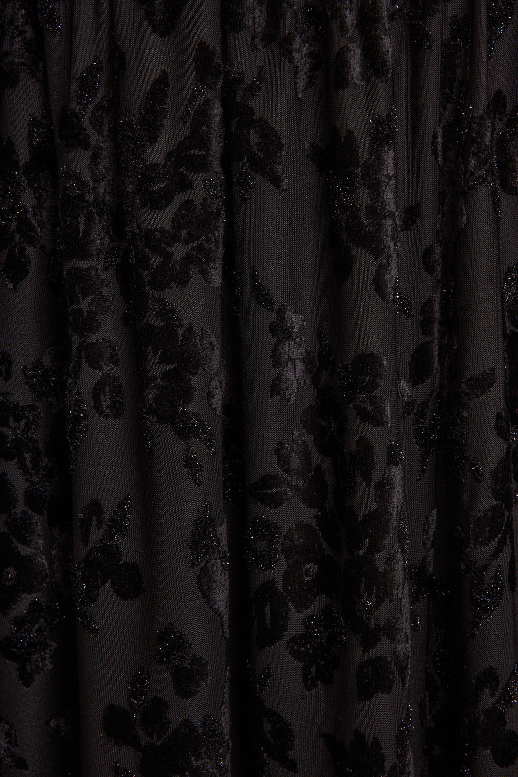 Hollow Black Burnout Halter Maxi Dress