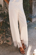 Halo Cream Satin Pants