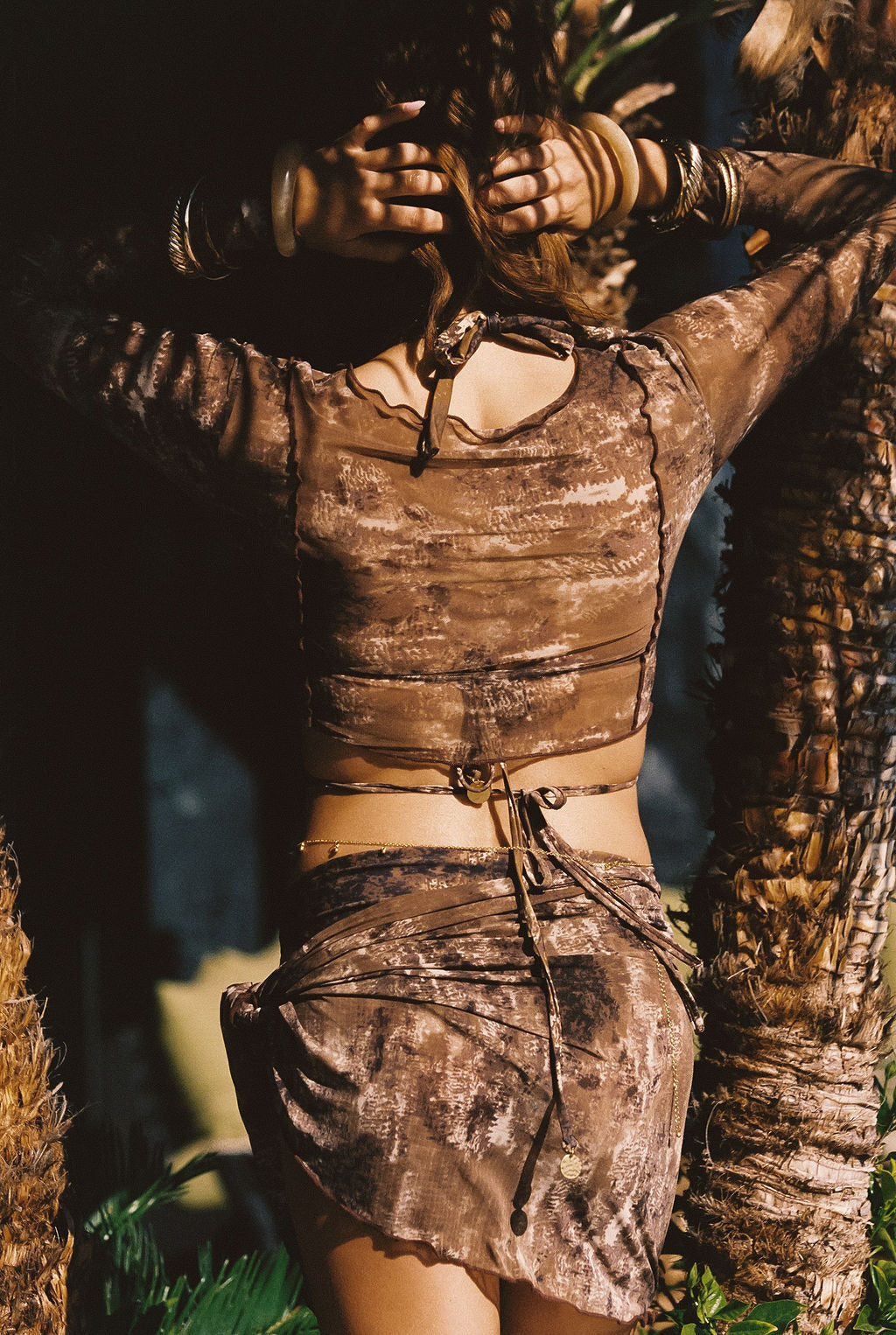 Hasey Mocha Snake Mesh Sarong