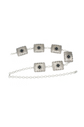 Hattie Rectangle Silver Statement Belt