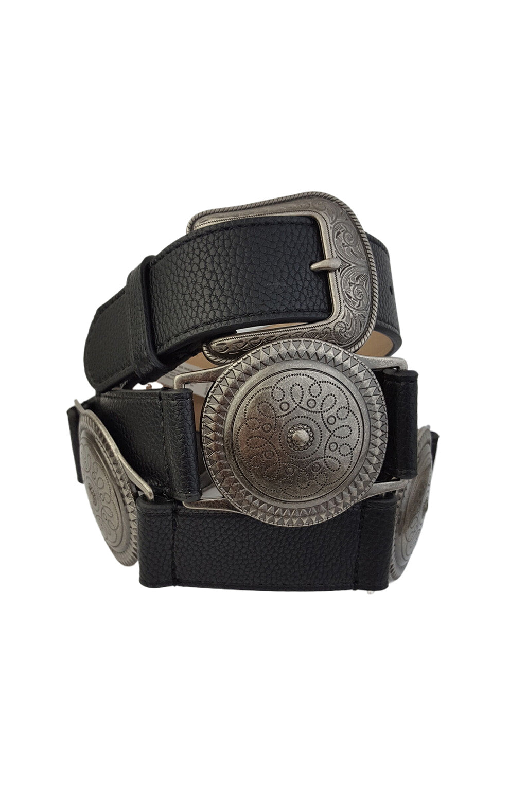 Hawk Black Belt with Circle Hardware