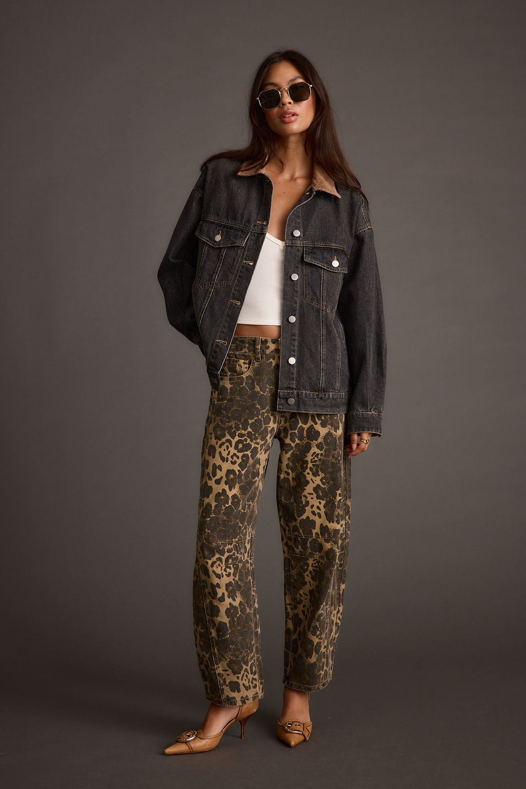 Hayes Washed Black Denim Barn Jacket