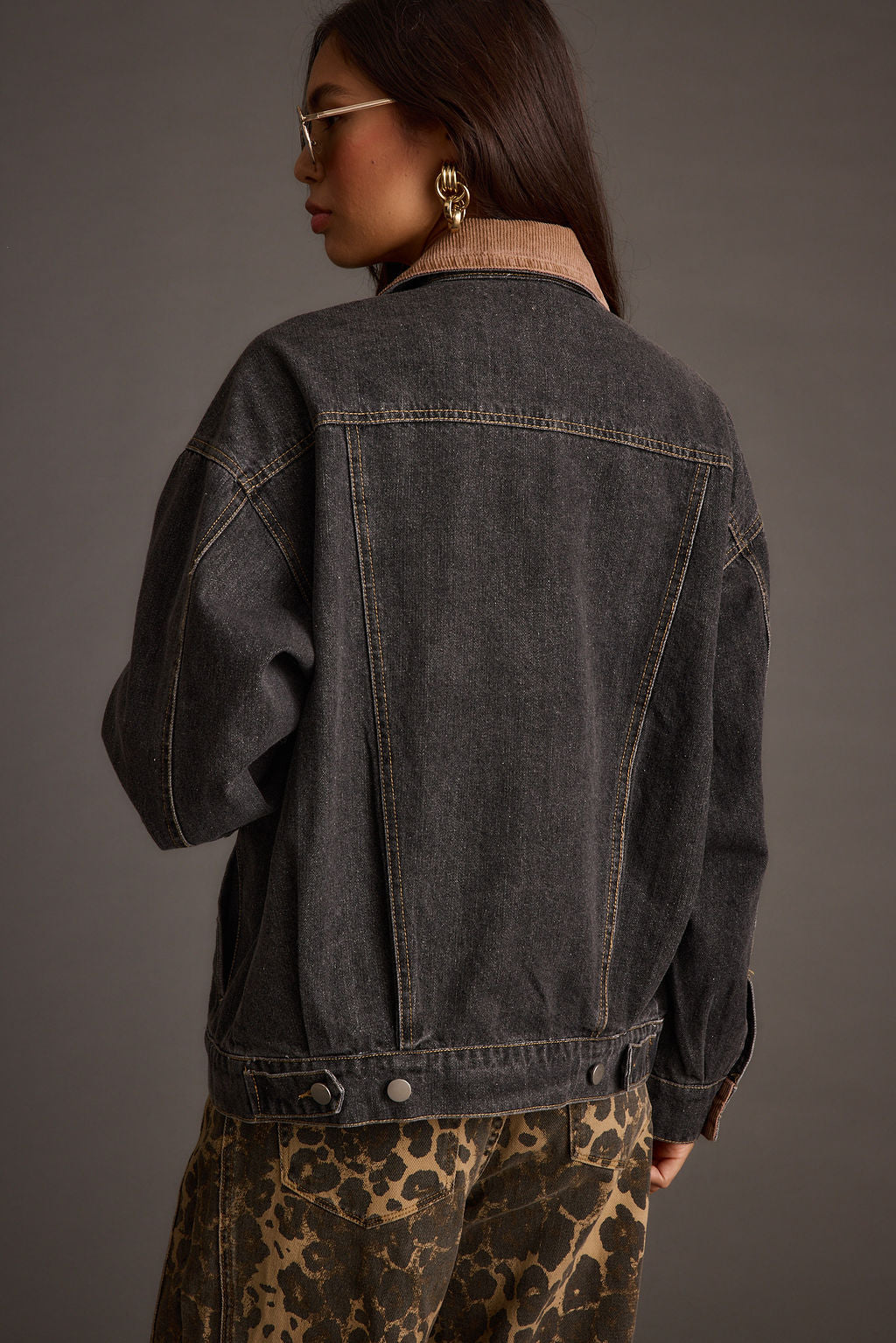 Hayes Washed Black Denim Barn Jacket