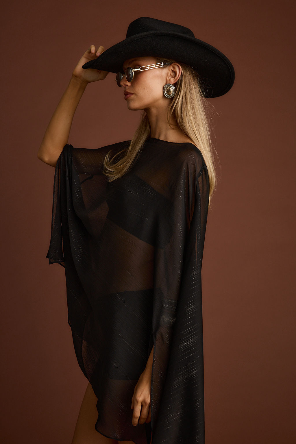 Indie Black Cape Dress
