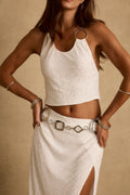 Ibiza White Halter Top
