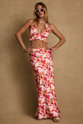 Joelle Pink Floral Maxi Skirt