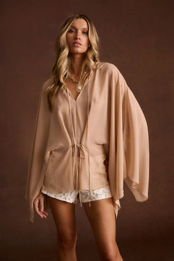 Jolie Blush Chiffon Tunic Blouse