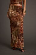 Julia Floral Mesh Maxi Skirt