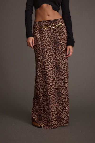 【SIIILON】Leopard gather skirt JULIA_LEOPARD_PRINT_MAXI_SKIRT